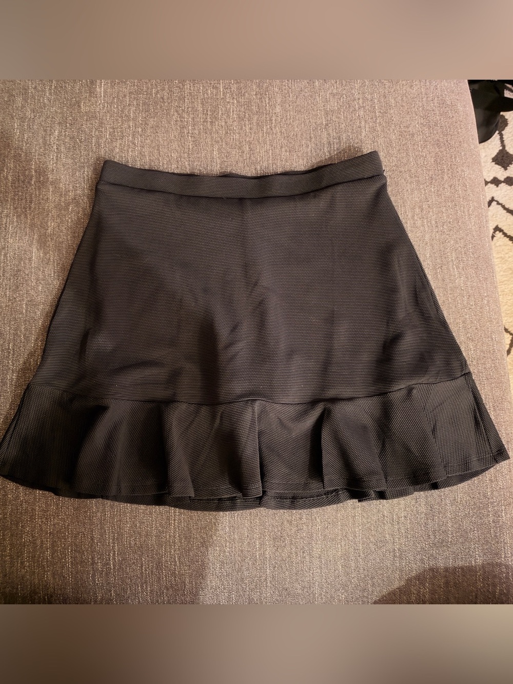 J. Crew Black Mini Skort with Ruffle Hem